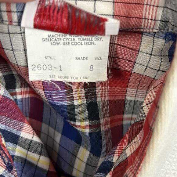 Vintage Americana Plaid Shirt Dress Set Serbin Marianne Women’s 8 Prep Academia - Picture 11 of 16